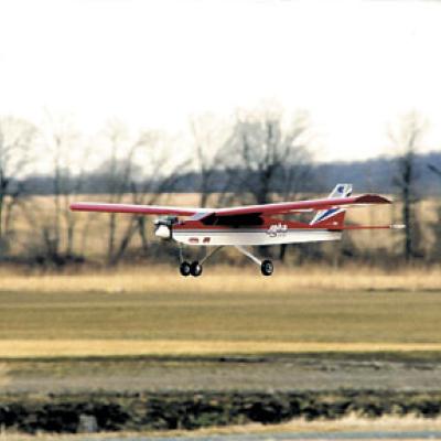 a plane is landing on a field