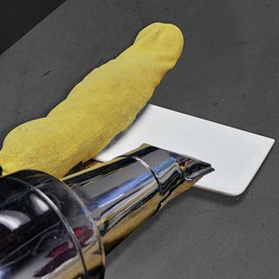 a close up of a knife