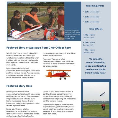 Club newsletter template demo