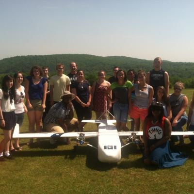 The class and their creation! Photo courtesy of District Science Supervisor Dr. Kathleen Smith