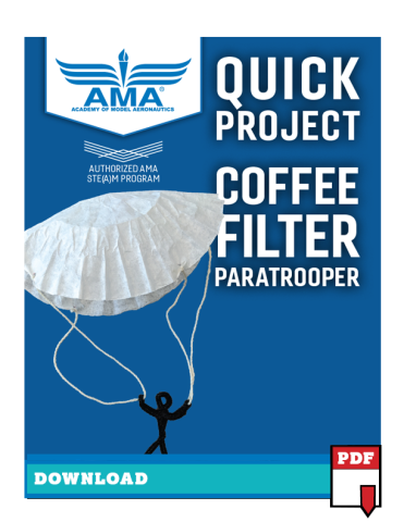 quick project coffee filter paratrooper