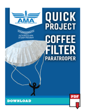 quick project coffee filter paratrooper