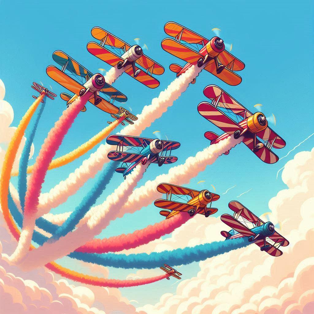 a group of planes flying together