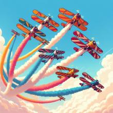 a group of planes flying together